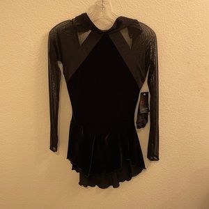 Brad Griffies black velvet adult skater dress XS